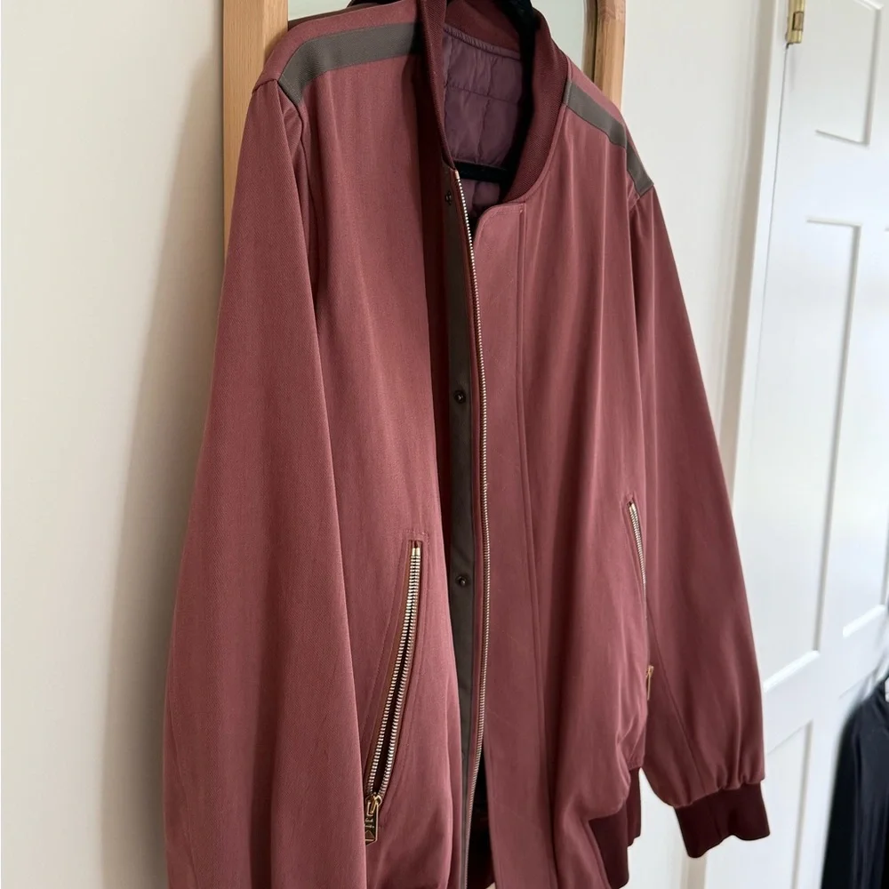 Reversible Burgundy Bomber Jacket - Picture 11 of 14